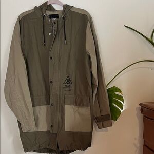 Vans Men's Olive and Green Hooded Coat